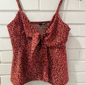 SHEIN Burgundy Floral Camisole Top